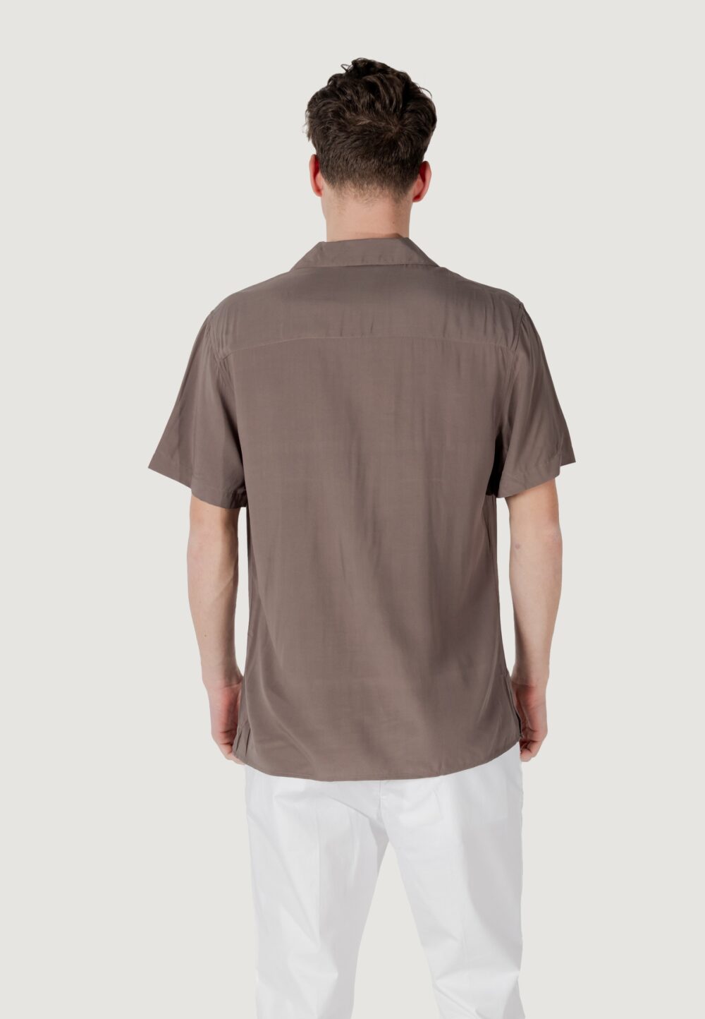 Camicia manica corta Gianni Lupo Terra - Fango - Foto 2