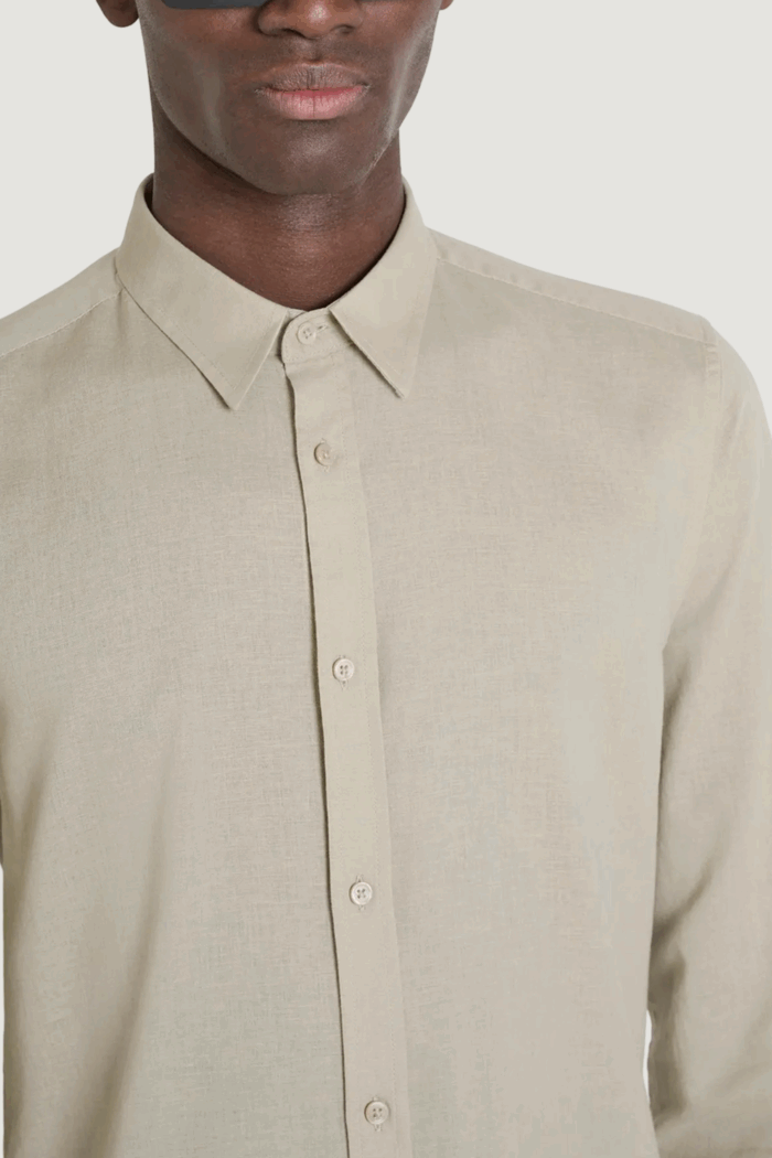 Camicia manica lunga Antony Morato shirt alicante slim fit Beige