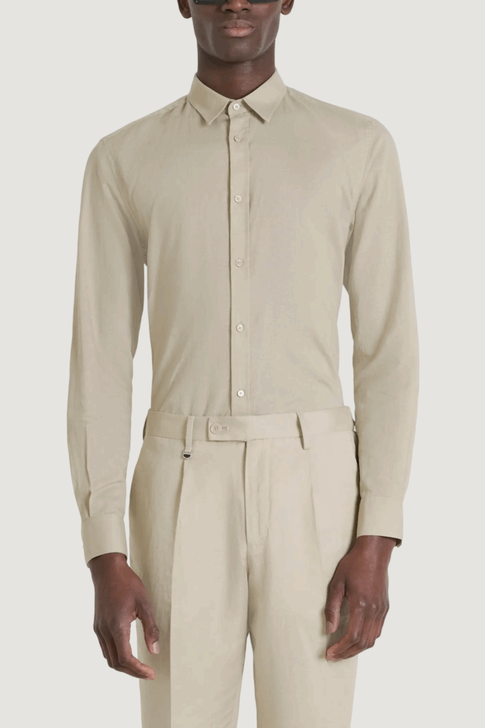 Camicia manica lunga Antony Morato shirt alicante slim fit Beige