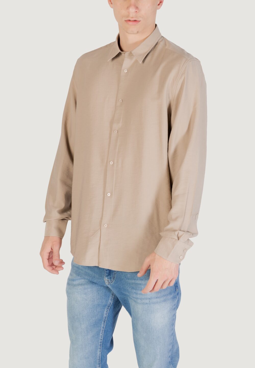 Camicia manica lunga Antony Morato shirt napoli regular fit Beige - Foto 2