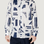 Camicia manica lunga Antony Morato barcelona regular straight fit with logoed metal badge Blu - Foto 1