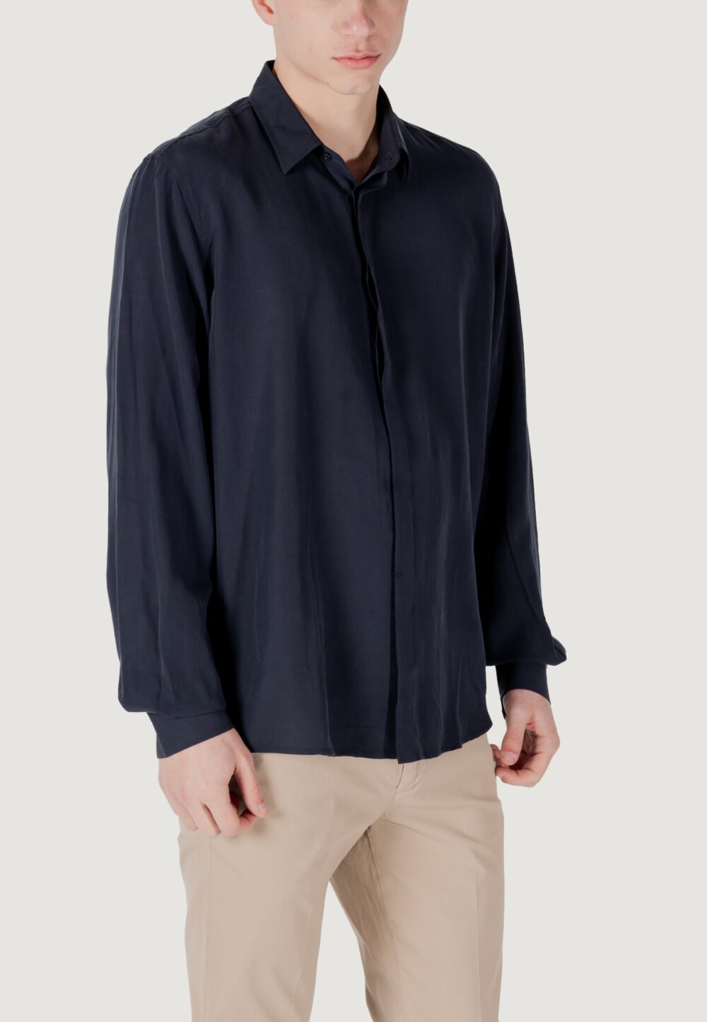 Camicia manica lunga Antony Morato smirne regular fit Blu marine - Foto 3