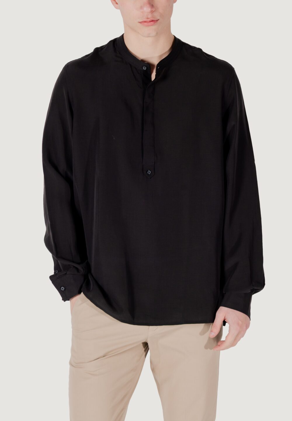Camicia manica lunga Antony Morato kilis relaxed fit Nero - Foto 1
