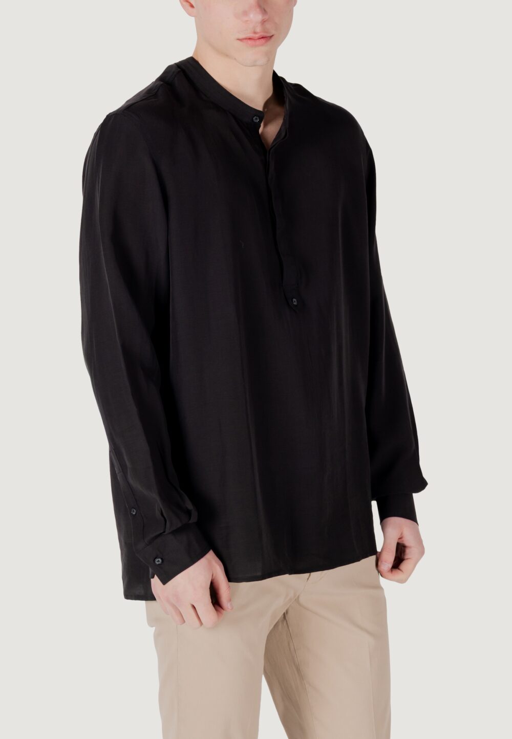 Camicia manica lunga Antony Morato kilis relaxed fit Nero - Foto 3