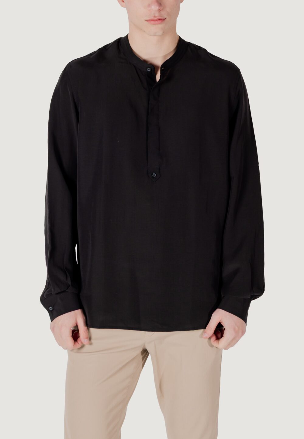 Camicia manica lunga Antony Morato kilis relaxed fit Nero - Foto 4