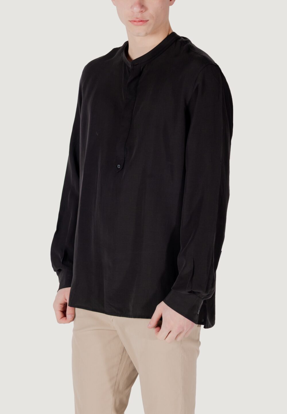 Camicia manica lunga Antony Morato kilis relaxed fit Nero - Foto 5