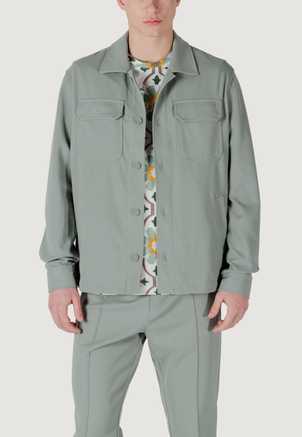 Camicia manica lunga Antony Morato hamar straight fit Verde - Foto 1