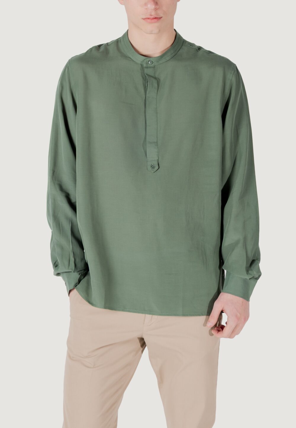 Camicia manica lunga Antony Morato kilis relaxed fit Verde - Foto 1