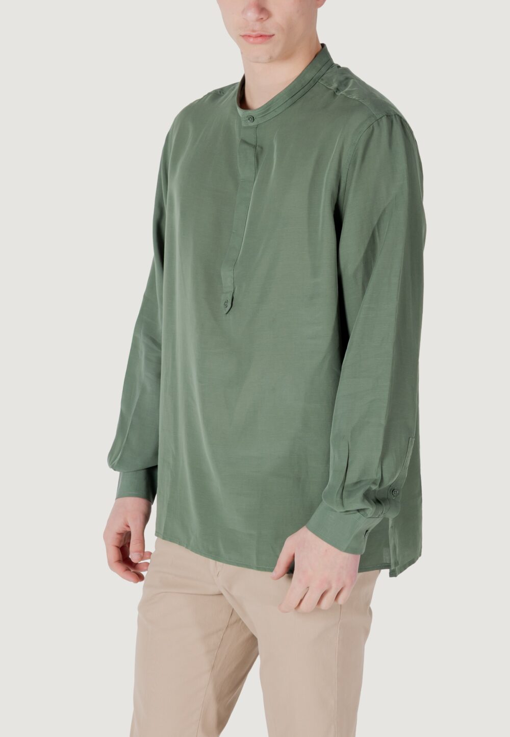 Camicia manica lunga Antony Morato kilis relaxed fit Verde - Foto 2