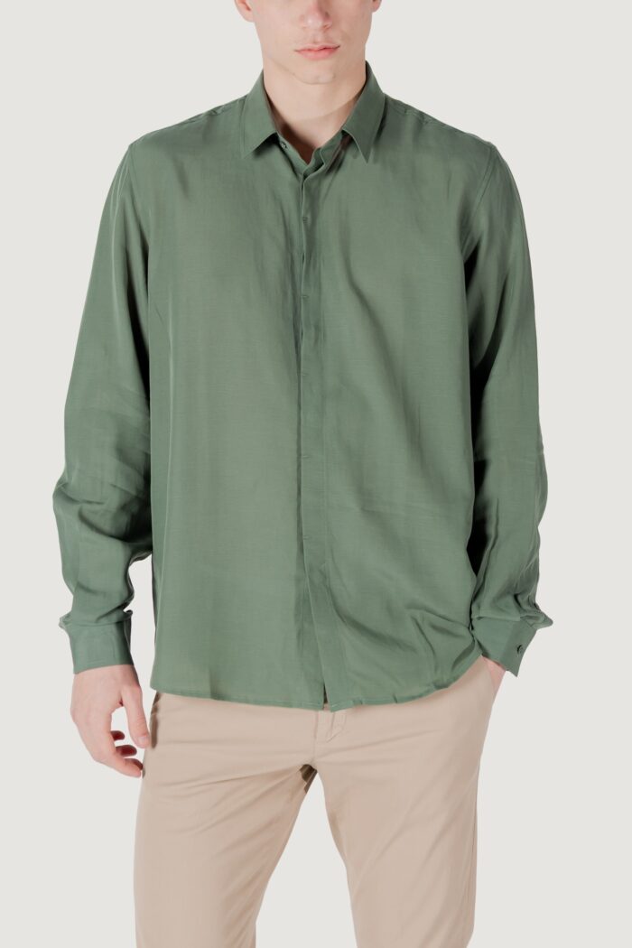 Camicia manica lunga Antony Morato smirne regular fit Verde