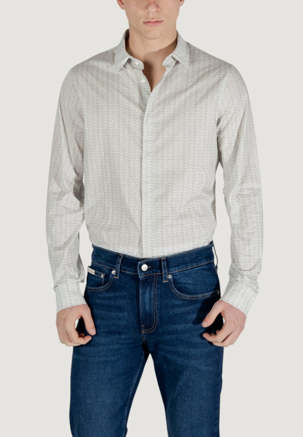 Camicia manica lunga Armani Exchange Panna - Foto 1