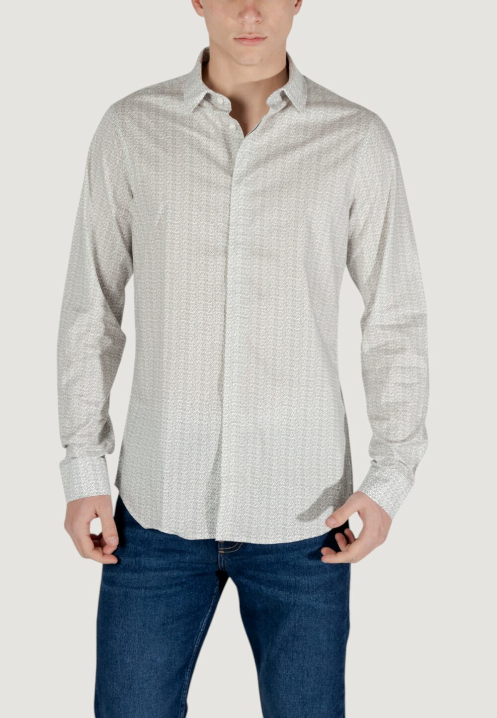 Camicia manica lunga Armani Exchange Panna - Foto 3