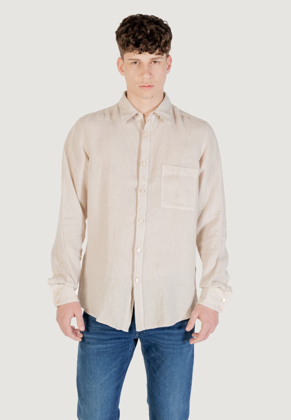 Camicia manica lunga Boss relegant_6_m 10267858 01 Beige chiaro - Foto 5