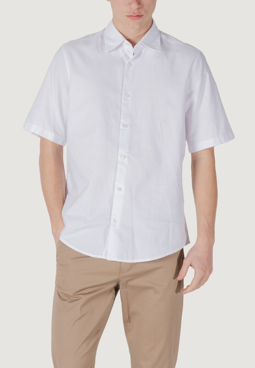 Camicia manica corta Boss rash_2_m 10260292 01 Bianco - Foto 1
