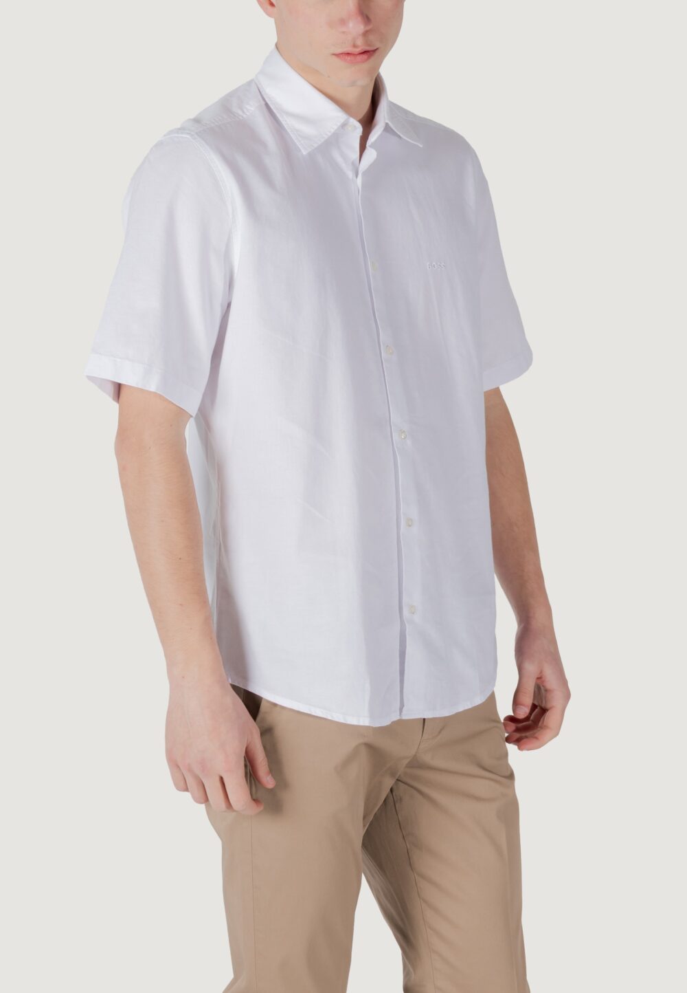 Camicia manica corta Boss rash_2_m 10260292 01 Bianco - Foto 4