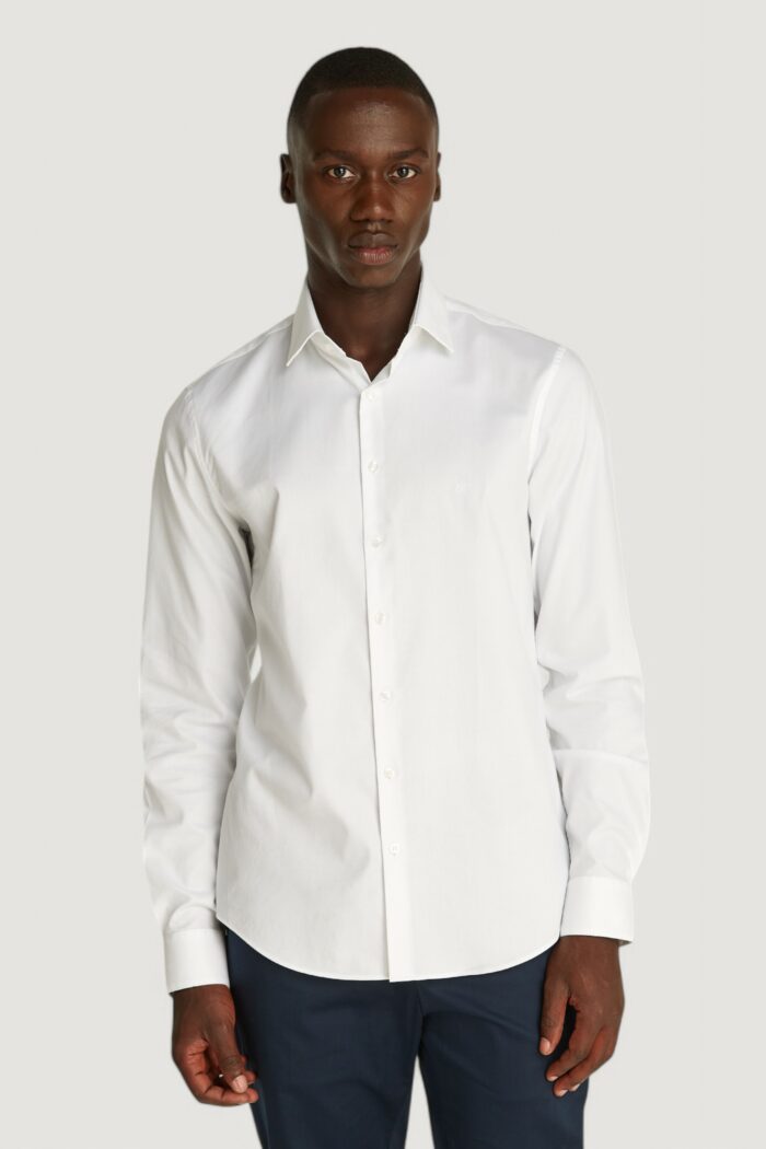 Camicia manica lunga Calvin Klein tonal structure Bianco