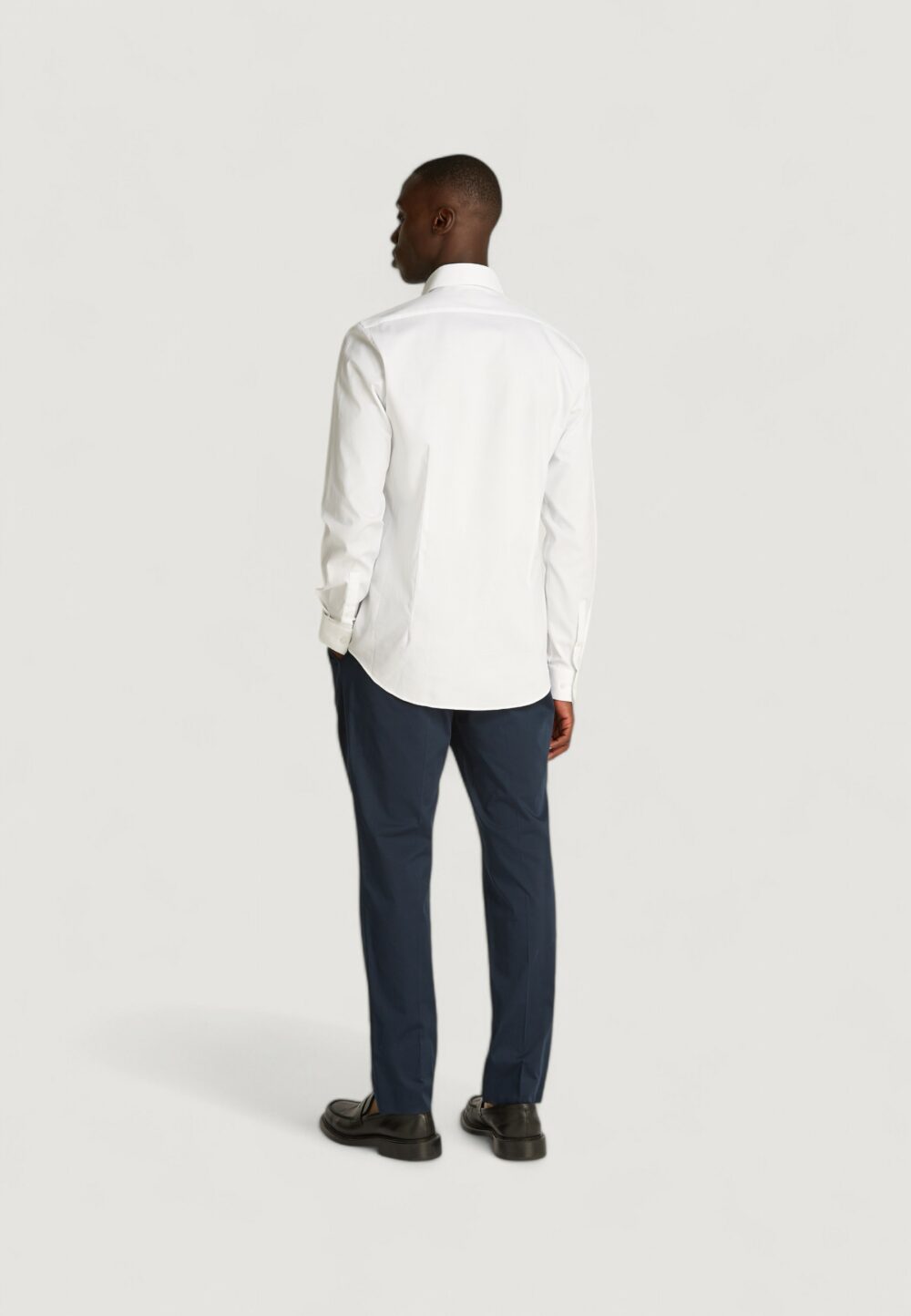 Camicia manica lunga Calvin Klein tonal structure Bianco - Foto 4