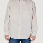 Camicia manica lunga Calvin Klein Jeans chambray Beige chiaro - Foto 1