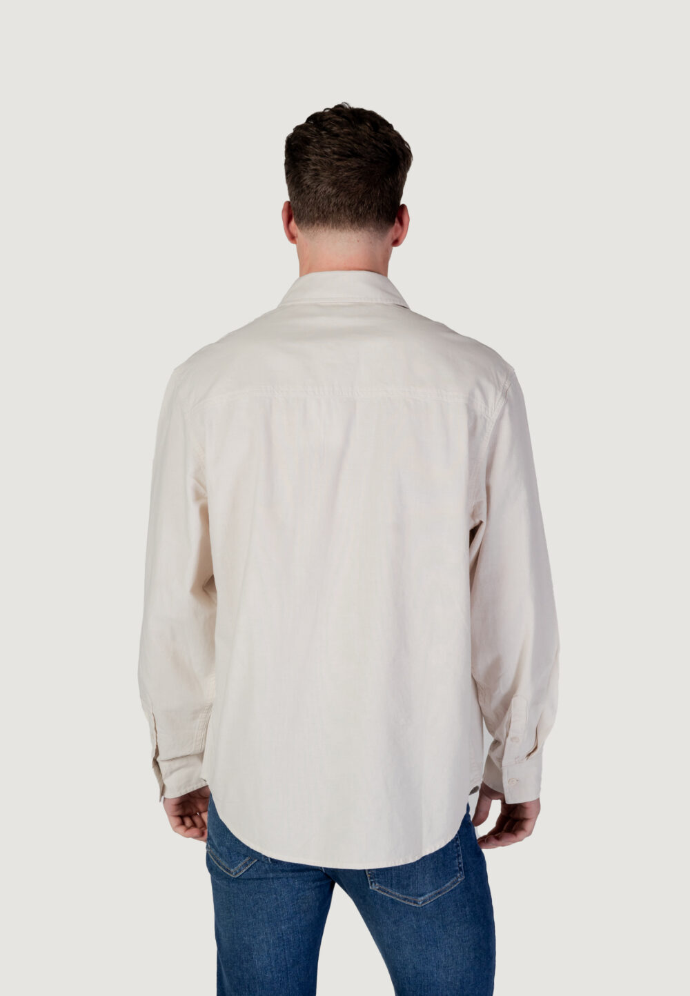 Camicia manica lunga Calvin Klein Jeans chambray Beige chiaro - Foto 4