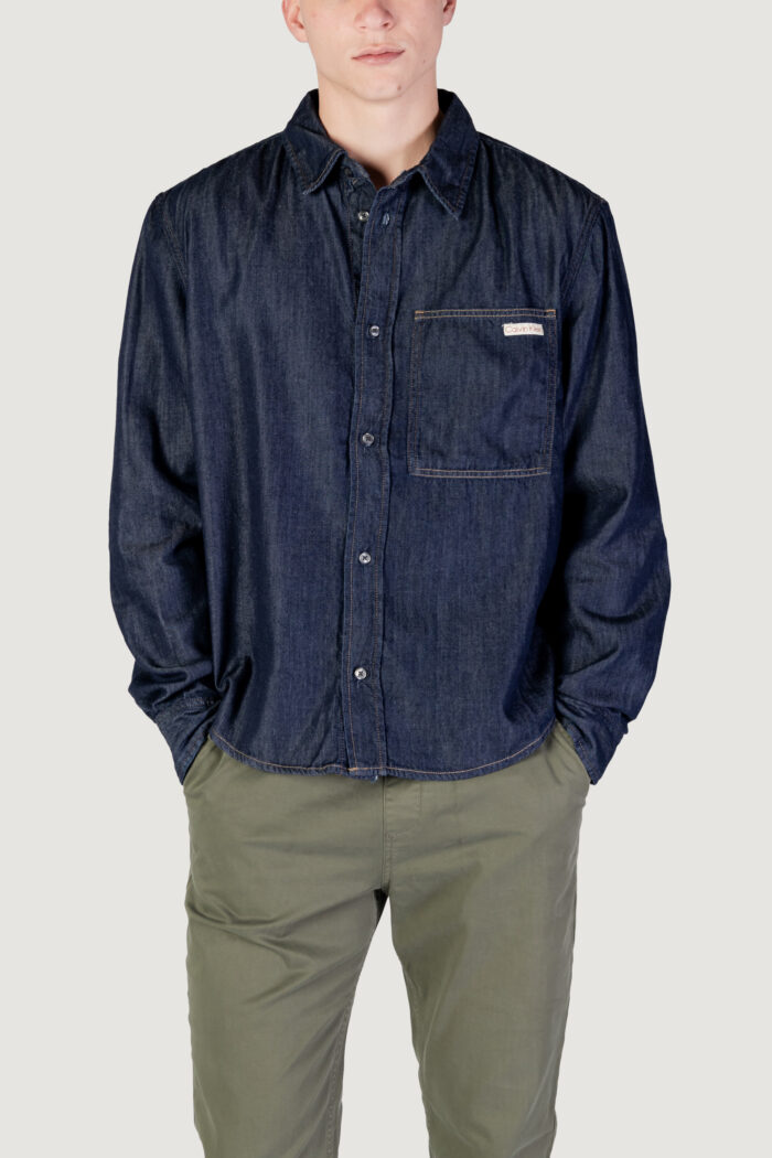 Camicia manica lunga Calvin Klein Jeans regular denim Denim scuro