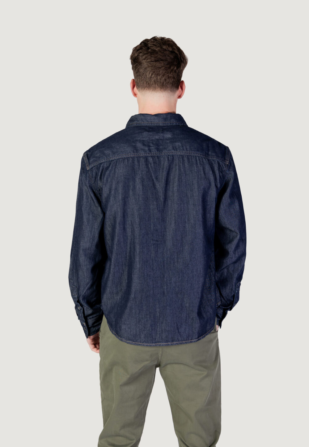 Camicia manica lunga Calvin Klein Jeans regular denim Denim scuro - Foto 4