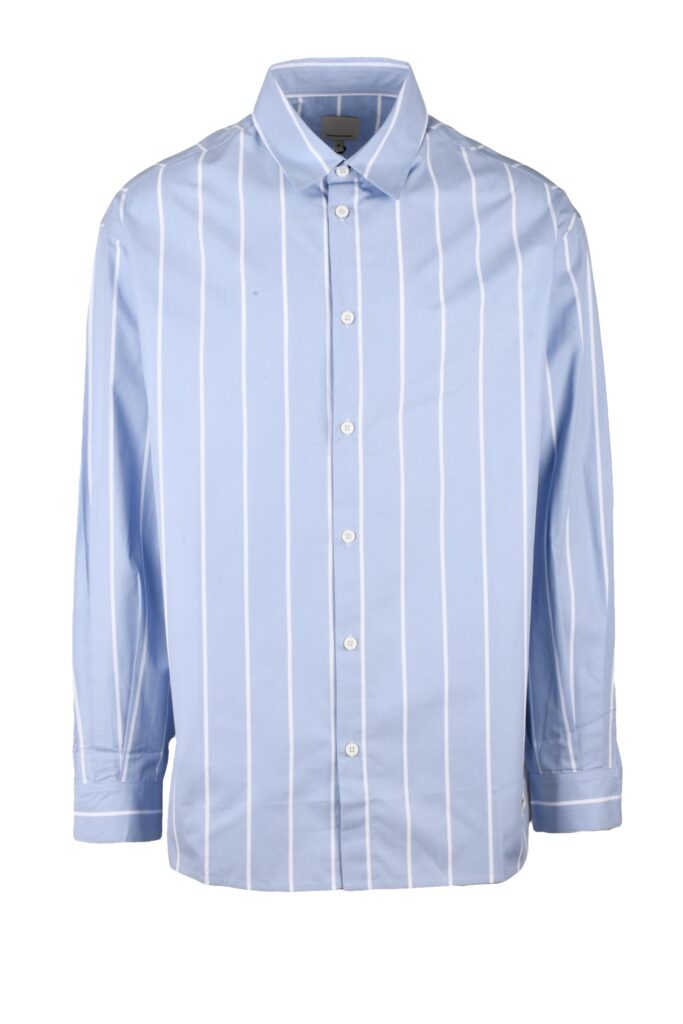 Camicia manica lunga Emporio Armani  Celeste