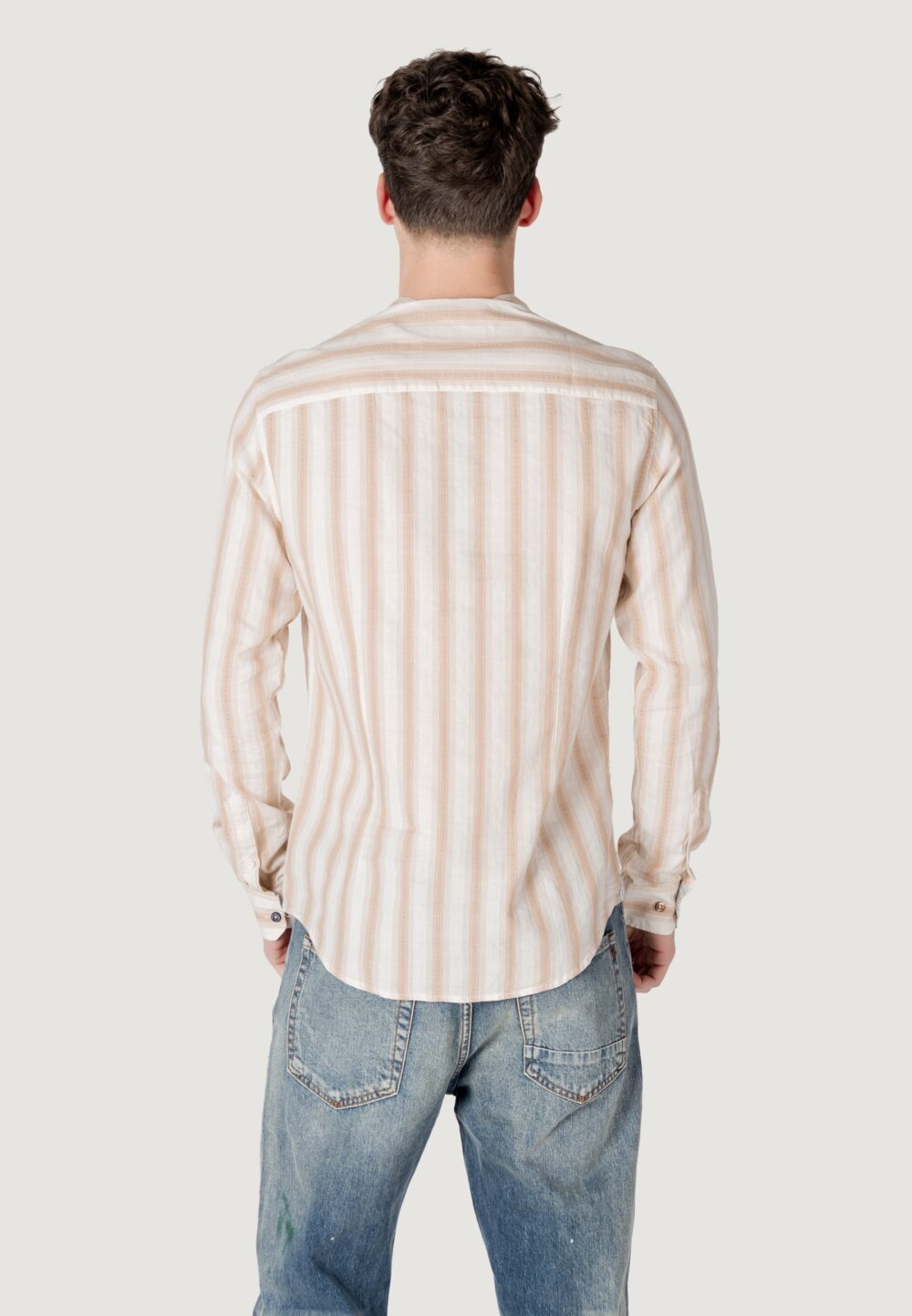 Camicia manica lunga Gianni Lupo Beige - Foto 2