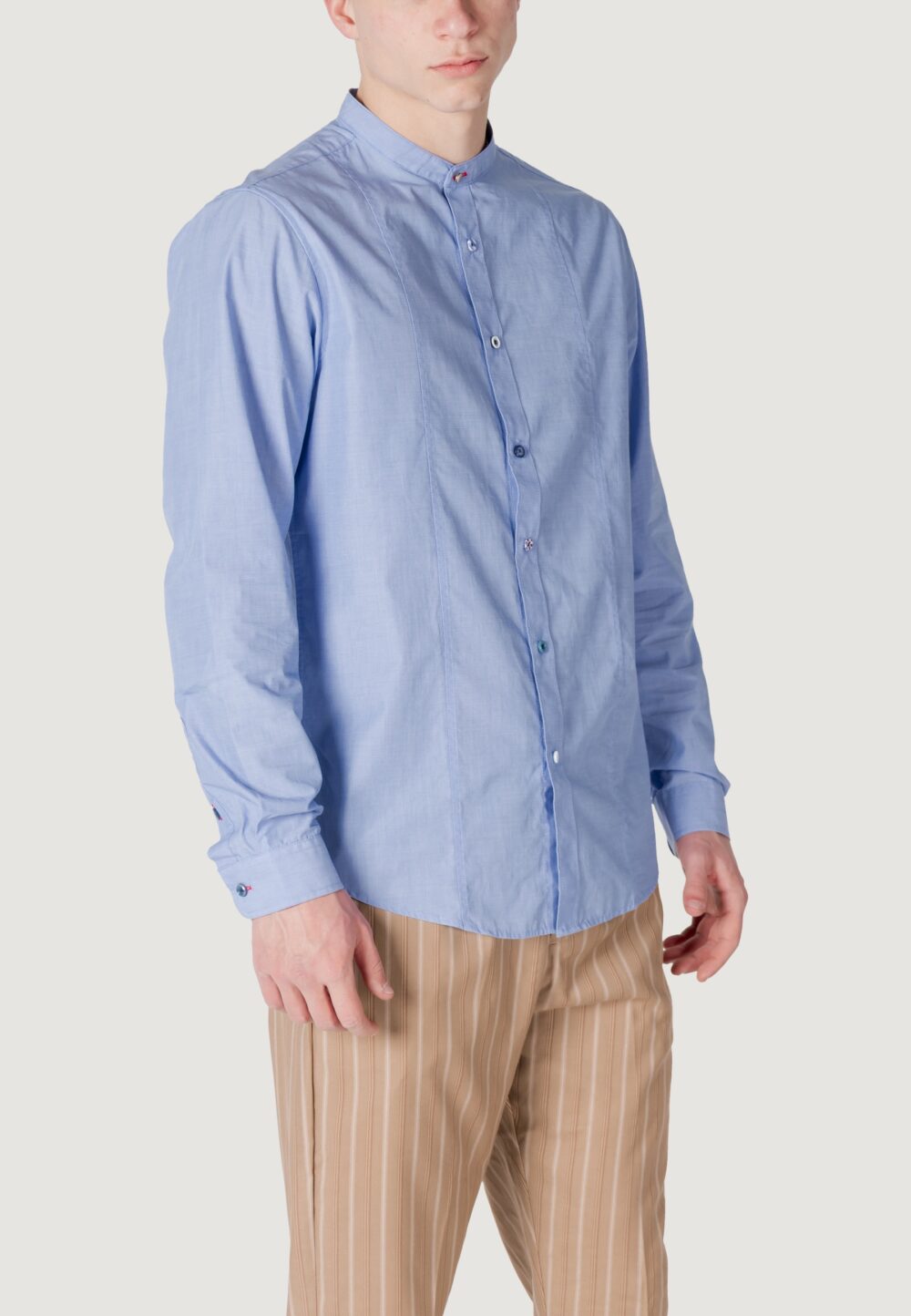 Camicia manica lunga Gianni Lupo Blu Chiaro - Foto 2