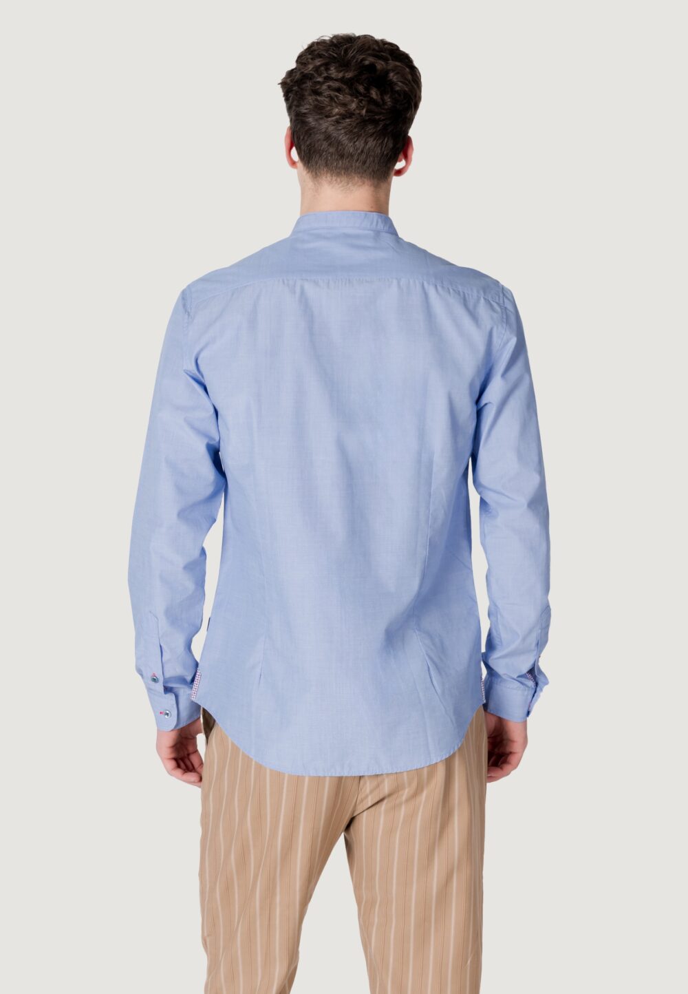 Camicia manica lunga Gianni Lupo Blu Chiaro - Foto 4