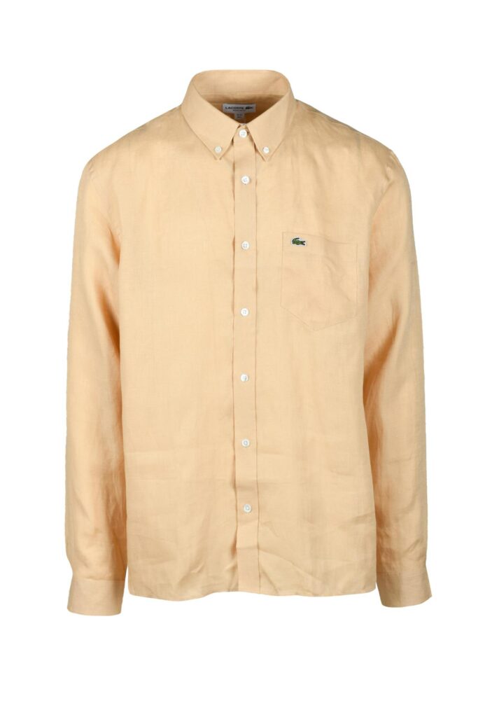 Camicia manica lunga LACOSTE  Beige