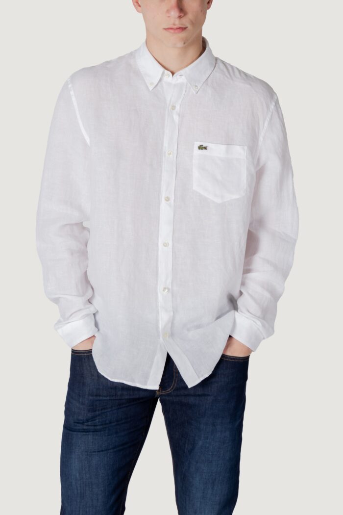 Camicia manica lunga LACOSTE  Bianco