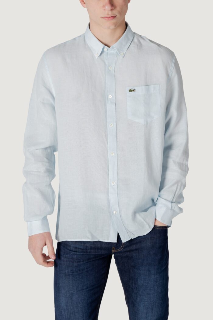 Camicia manica lunga LACOSTE  Celeste