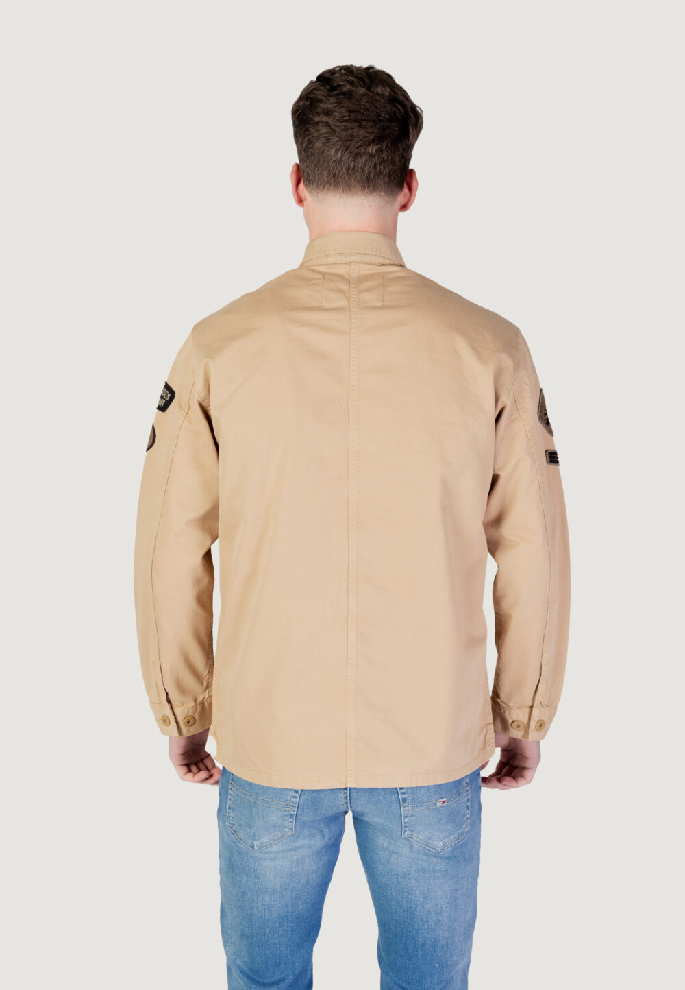 Camicia manica lunga Replay Beige - Foto 4