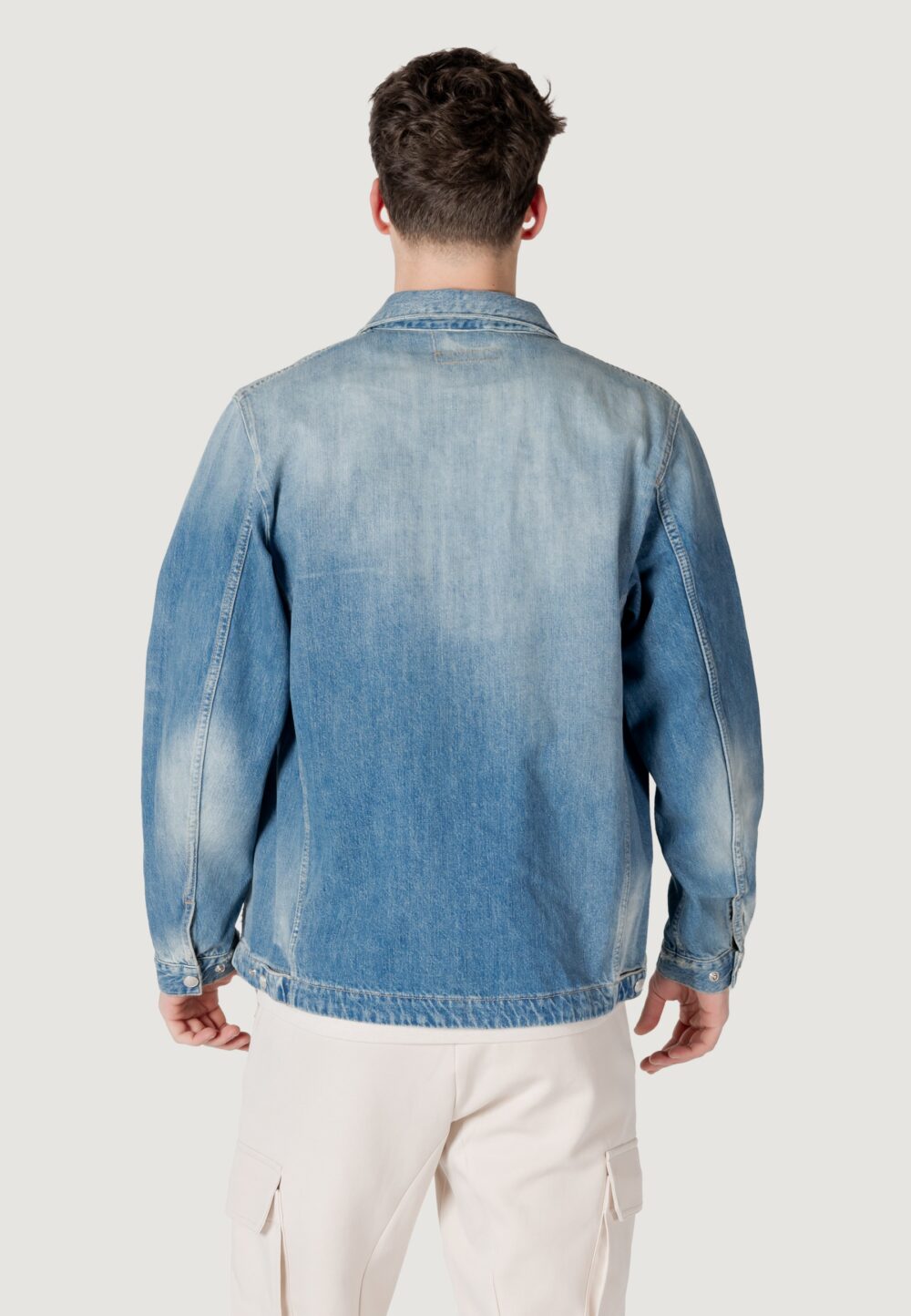 Camicia manica lunga Replay Denim chiaro - Foto 4