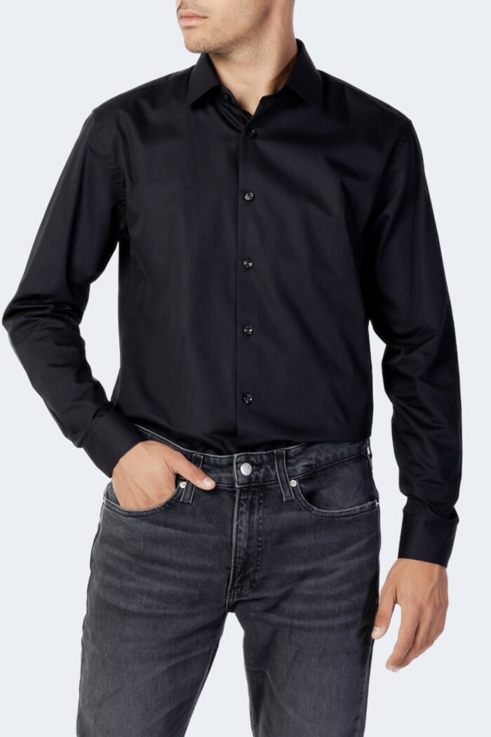 Camicia manica lunga Selected slhregethan shirt ls classic b noos Nero