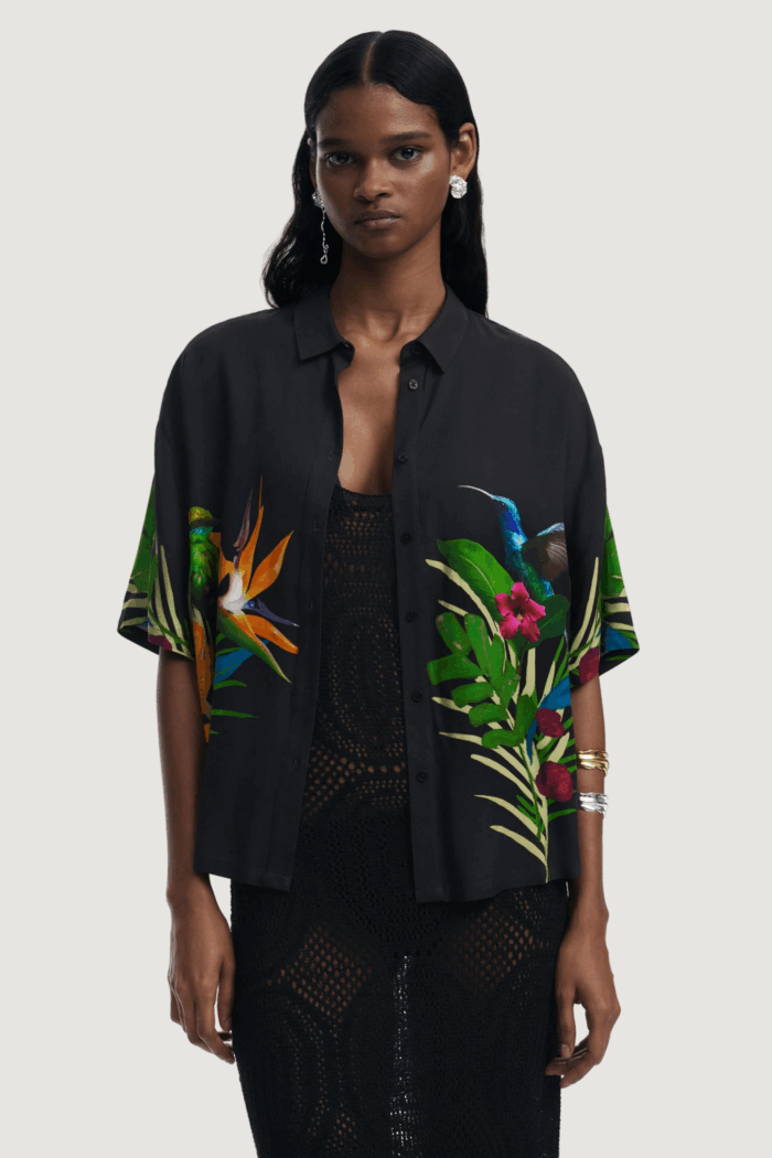 Camicia manica corta Desigual cam_artemisa Nero