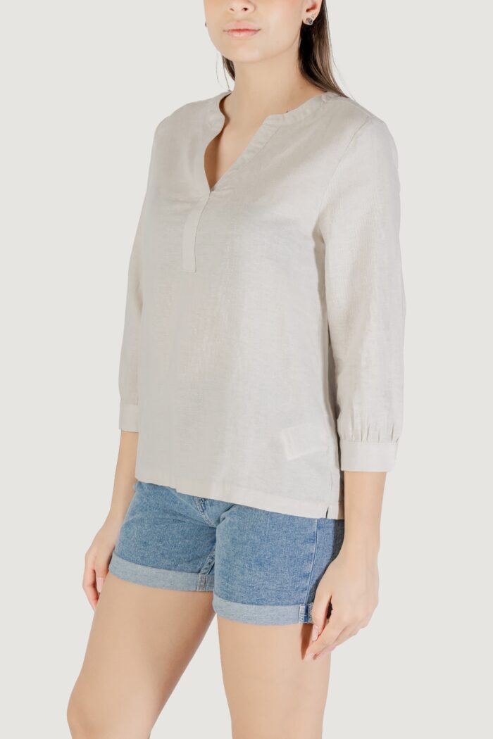 Bluse manica lunga Street One sol_splitneck blouse Beige chiaro