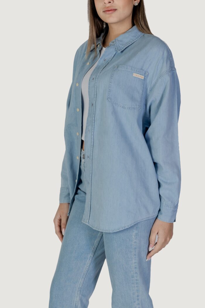 Camicia manica lunga Calvin Klein Jeans oversized ls denim Denim chiaro