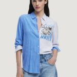 Camicia manica lunga Desigual cam_a perfect ride Blu Chiaro - Foto 1