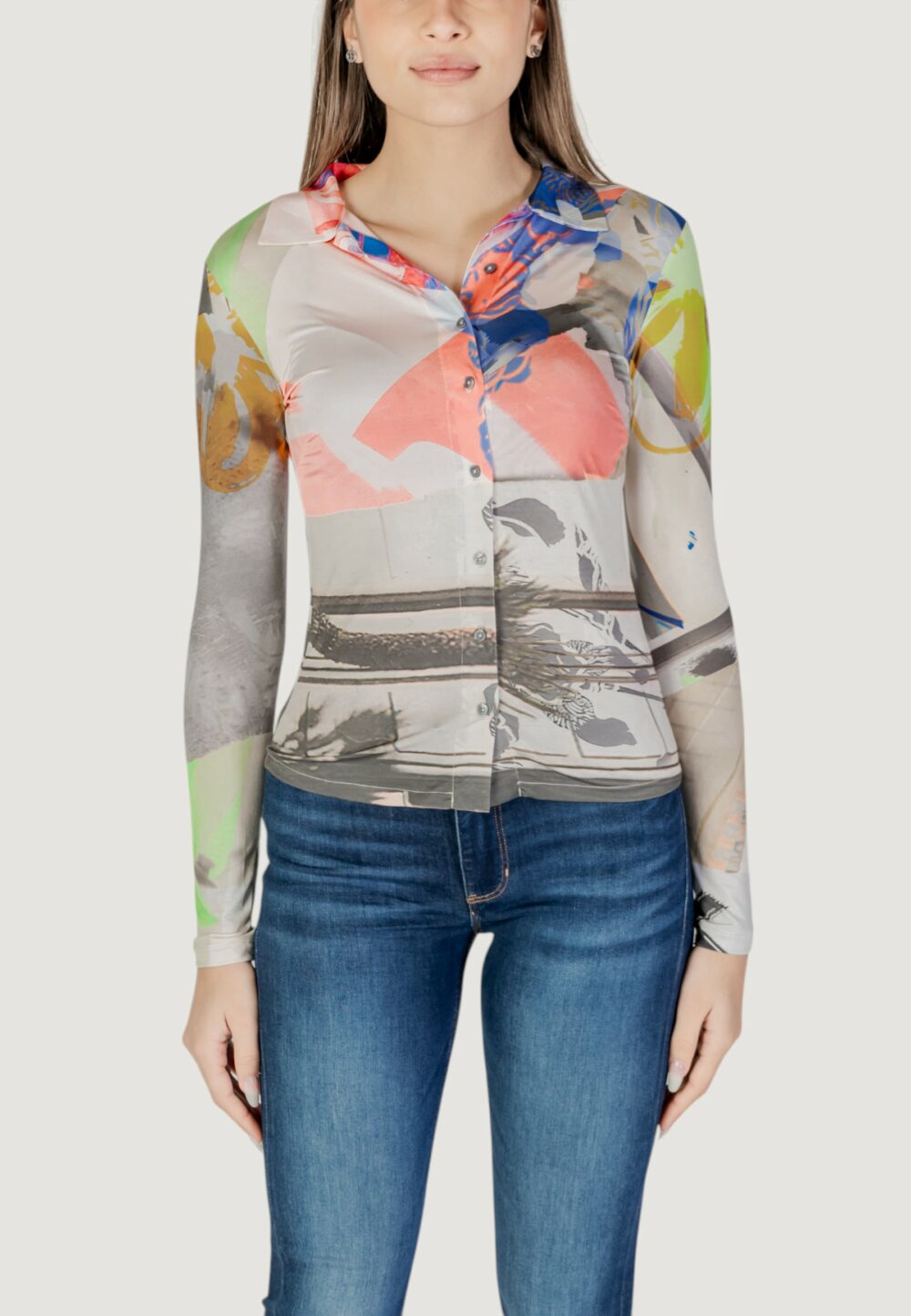 Camicia manica lunga Desigual ts_machenszie Rosa - Foto 1