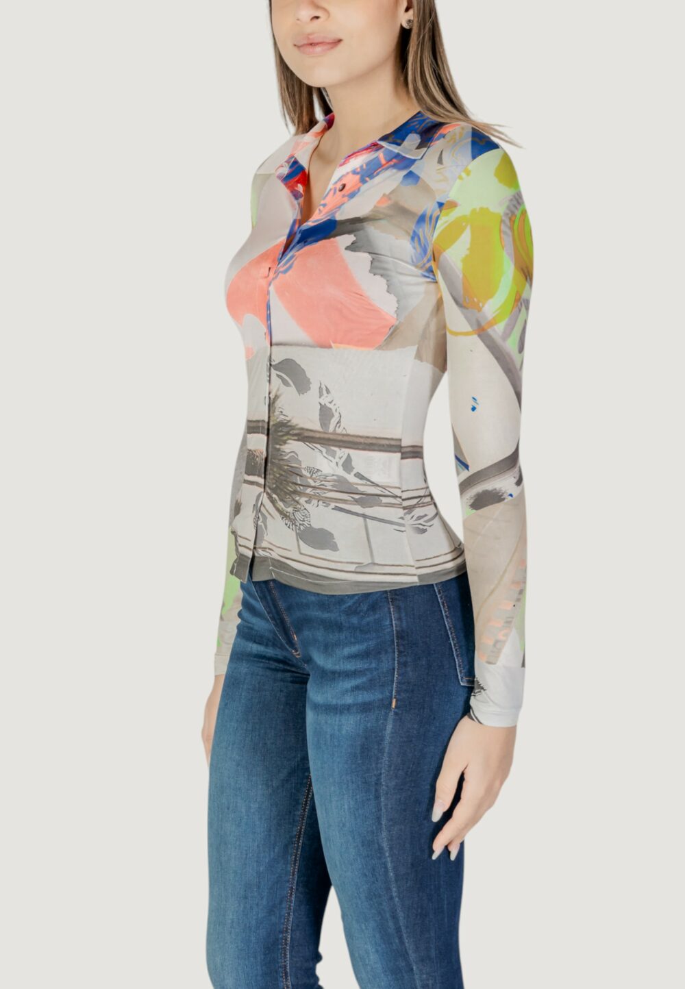 Camicia manica lunga Desigual ts_machenszie Rosa - Foto 2