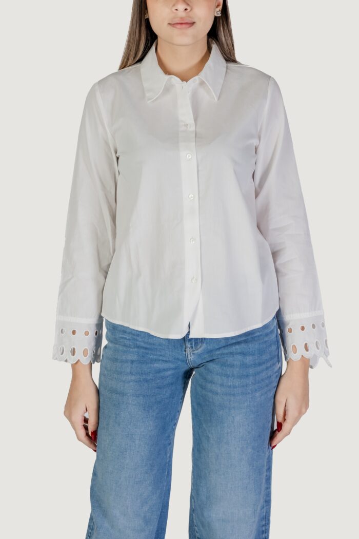 Camicia manica lunga Jacqueline de Yong jdymimi l/s cutout shirt wvn Bianco