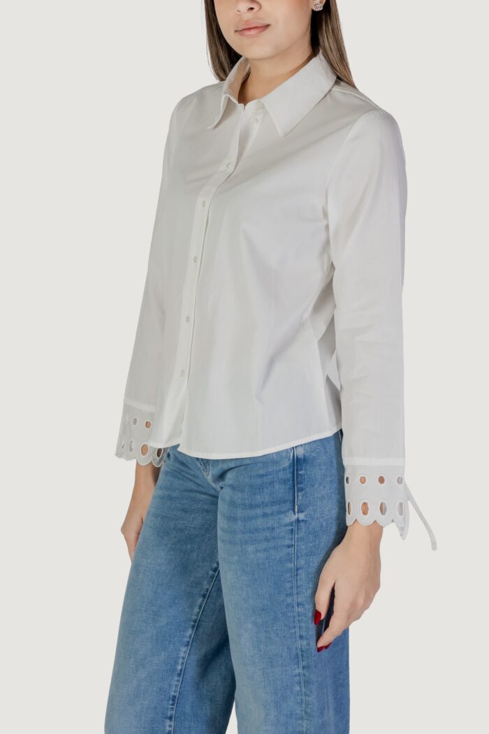 Camicia manica lunga Jacqueline de Yong jdymimi l/s cutout shirt wvn Bianco