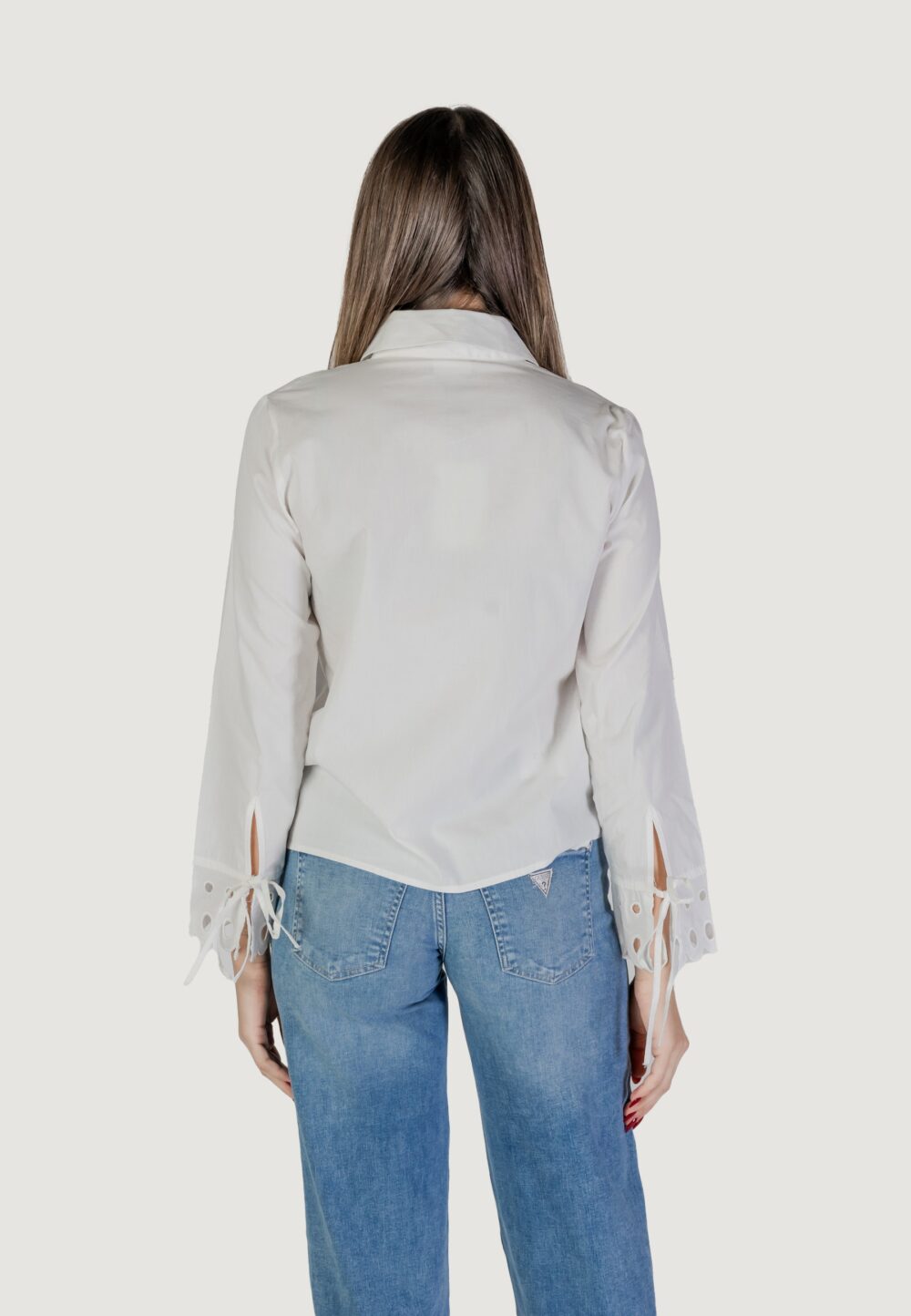 Camicia manica lunga Jacqueline de Yong jdymimi l/s cutout shirt wvn Bianco - Foto 4