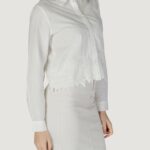 Camicia manica lunga Jacqueline de Yong jdynola l/s short shirt w. emb. wvn Bianco - Foto 1