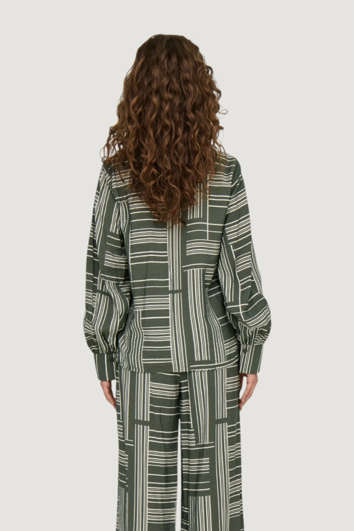 Camicia manica lunga Jacqueline de Yong jdytroya life l/s long top wvn dia Verde Oliva