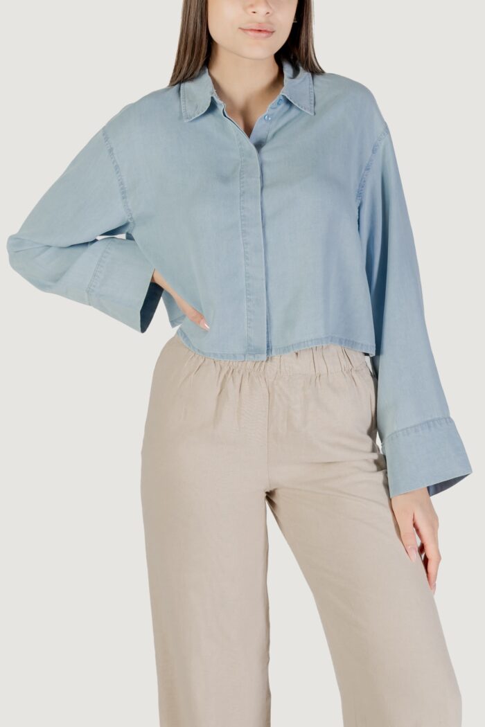 Camicia manica lunga Only onlcharis life ls op back sh shirt ccwvn Denim chiaro
