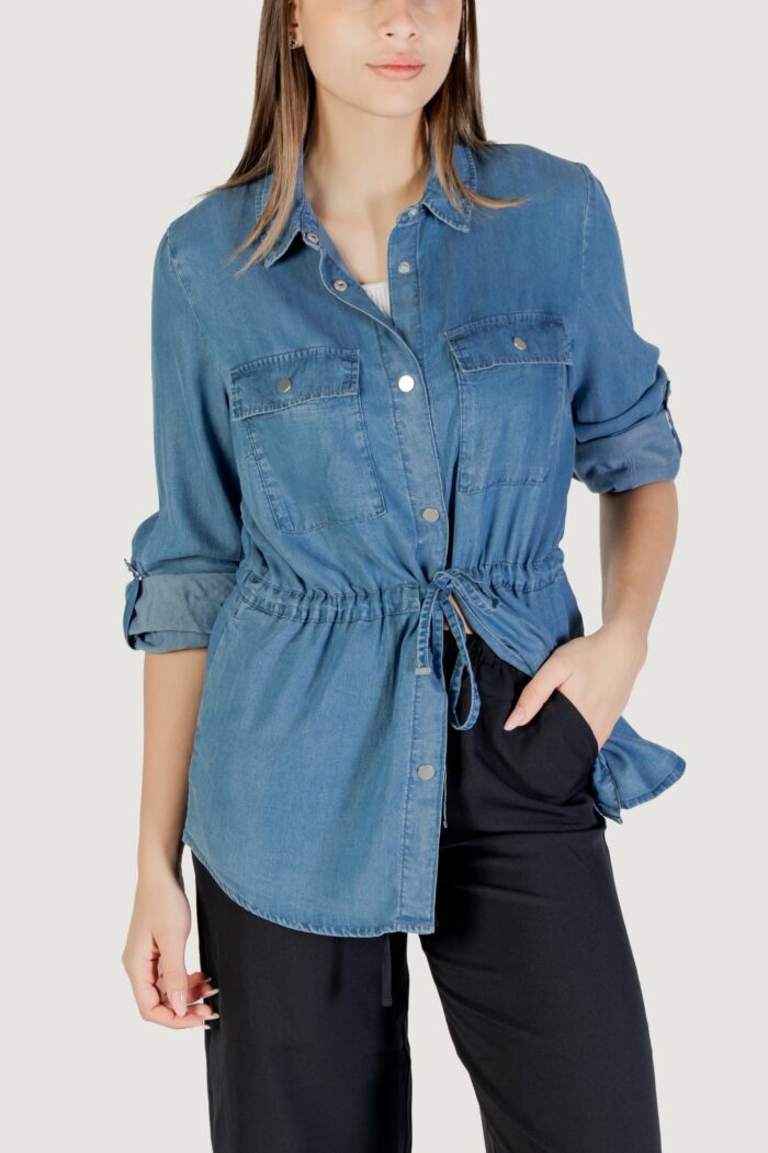 Camicia manica lunga Only onlcharis life 4/5 fem carg jacke cc wvn Denim scuro