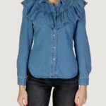 Camicia manica lunga Only onlindigo life ls frill db dnm qyt Indigo - Foto 1