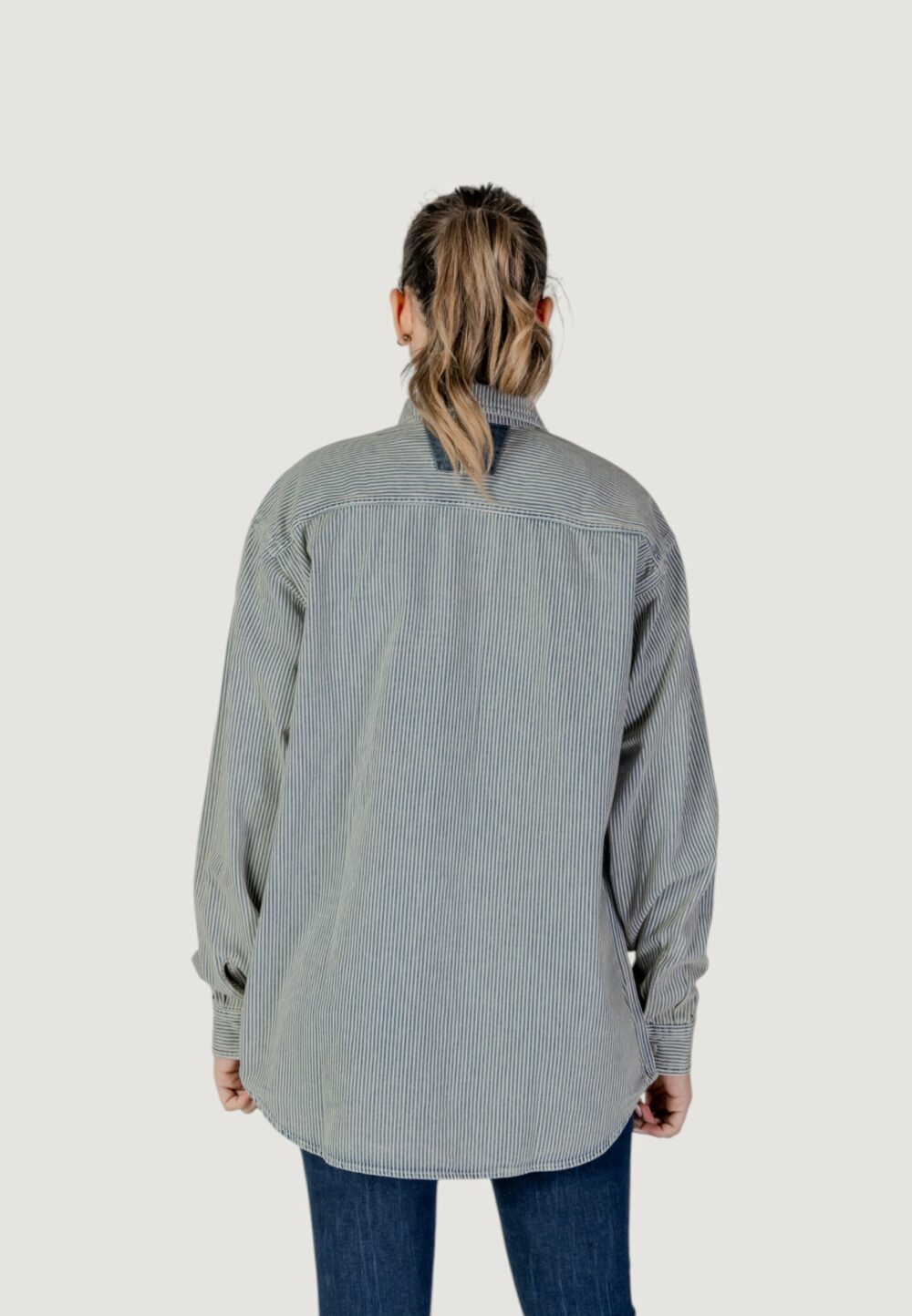 Camicia manica lunga Replay Blu - Foto 4
